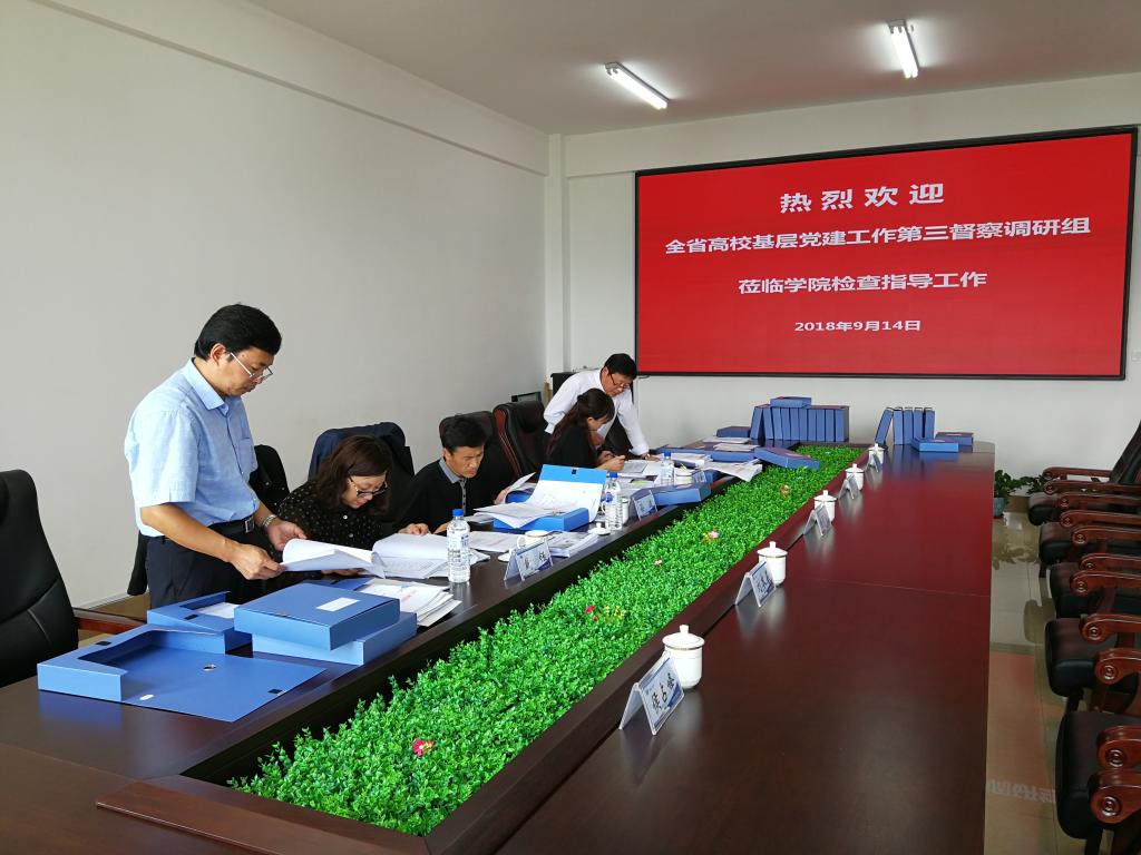 相关部门领导向督查组提供检查材料